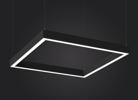 Подвесной LED светильник "Квадрат" LP85-FRAME-Q-2000 216Вт 3000К черный 19872Лм 2008х2008х80мм DIOLUM