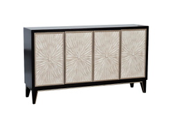 Комод с дверцами на деревянных ножках 90x41x157см Garda Decor цвет эспрессо