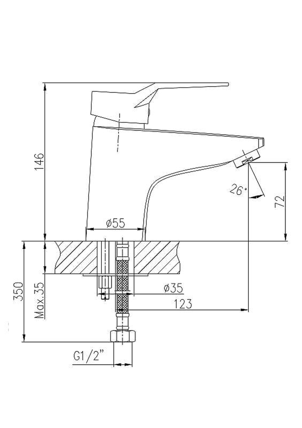 Смеситель для умывальника Haiba HB1063