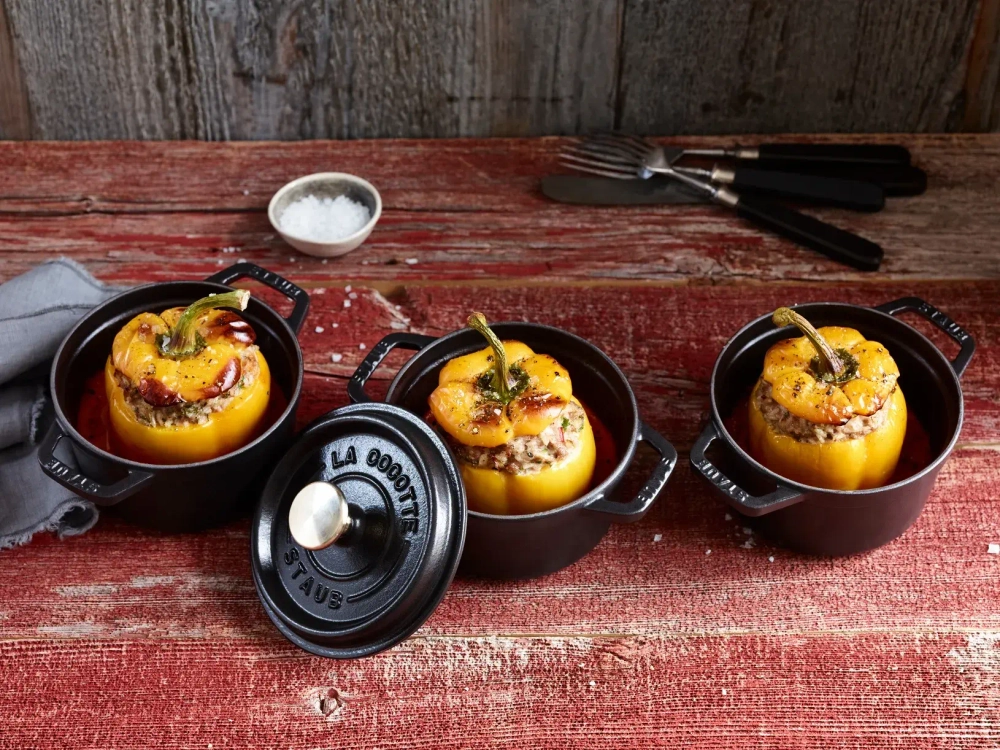STAUB Деревянная подставка для 3 мини-кокотниц