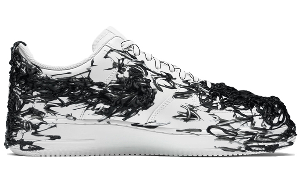 Nike Air Force 1 07 Low Slip Resistant Abrasion Resistant Low top Skateboard Shoes Men"s Black