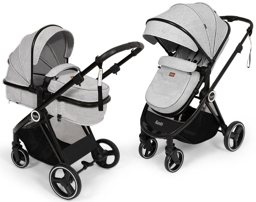 Детская коляска Nuovita Luno 2 в 1 Дымчато-белый