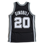 Баскетбольная мужская джерси Mitchell & Ness NBA Swingman Jerseys San Antonio Spurs - Manu Ginóbili #20 (SMJYAC18102-SASBLCK0)