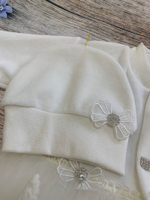 Комплект на выписку "Алиса" (Комбинезон-платье, шапочка) (Белоснежка) (Цвет: Белый, Размер: 56)