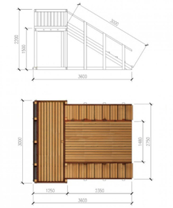 Зимняя деревянная горка TORUDA Север-4 (скат 3м.)