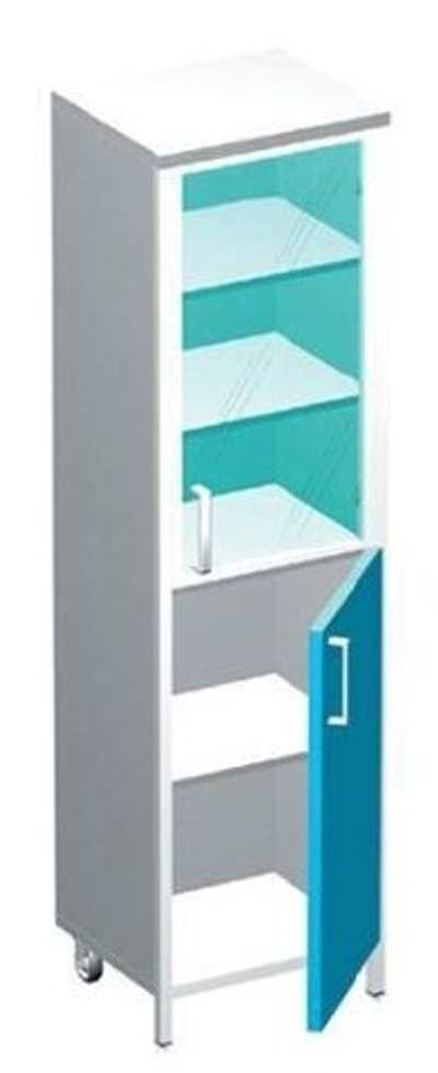 Шкаф медицинский одностворчатый МОБИЛЕ ШМ-2
