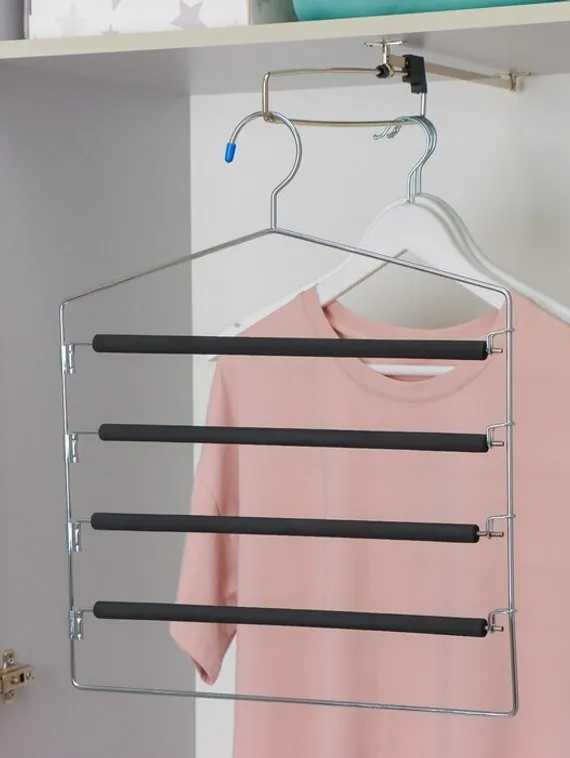 Вешалка для одежды многоуровневая Доляна, антискользящее покрытие, цвет МИКС