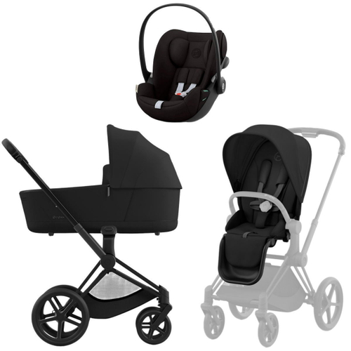 Коляска Cybex Priam IV Matt Black complete и автокресло Cloud G i-Size Magic Black 3 в 1 Sepia Black