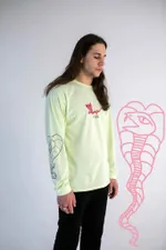 Купить Лонгслив Creepy Clothing Змеекот Салатовый Лонгслив Creepy Clothing Змеекот Салатовый