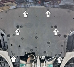 Защита алюминиевая Д, ЭУР, ПЭм для Voyah Dream; Passion MOTODOR.348606