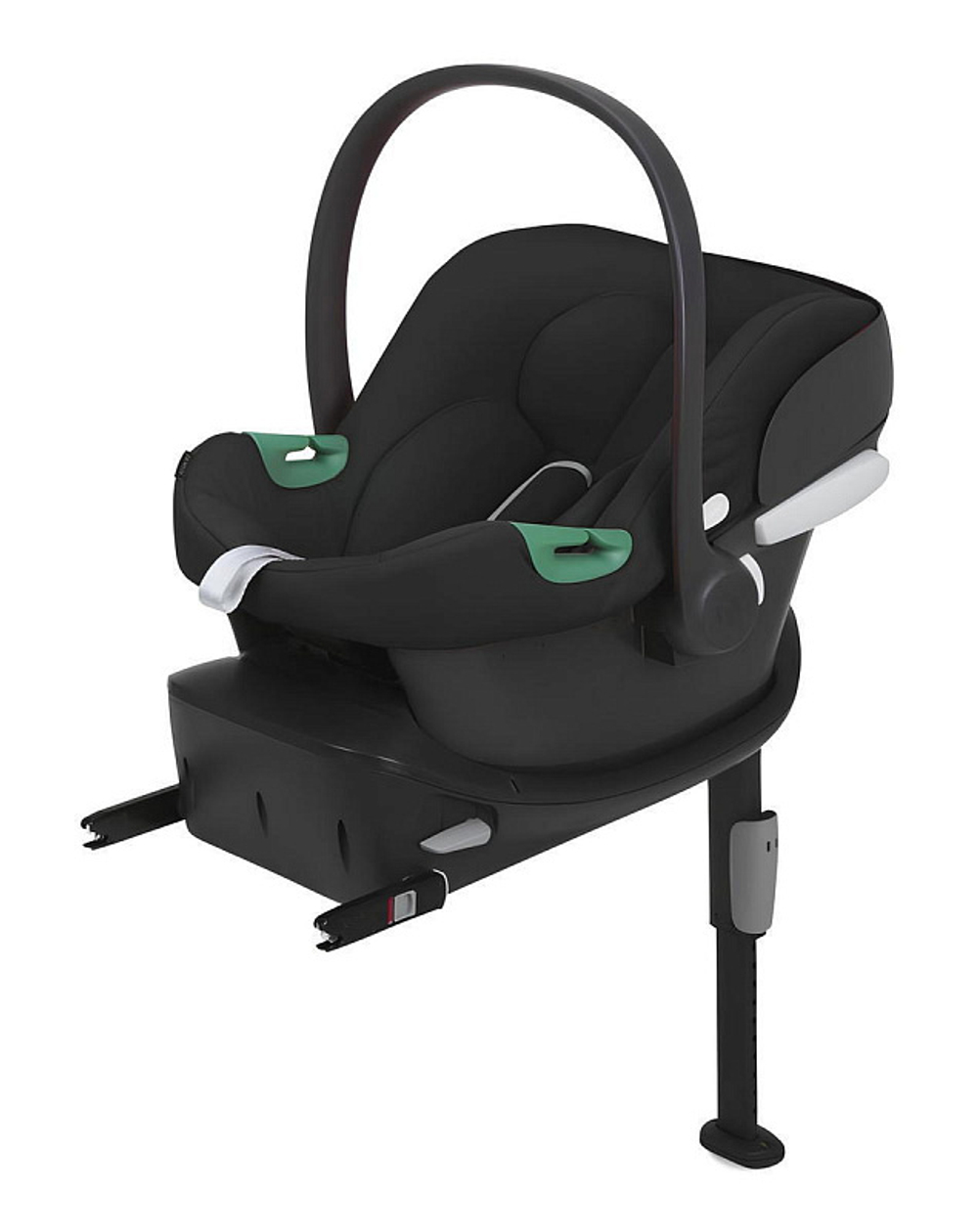 Коляска 3 в 1 Cybex Balios S Lux BLK и автокресло Aton B2 i-Size Volcano Black с базой isofix Base One Lava Grey с дождевиком