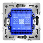 Перекрестный переключатель встраиваемый VOLTUM S70 двухклавишный 10А, (титан)