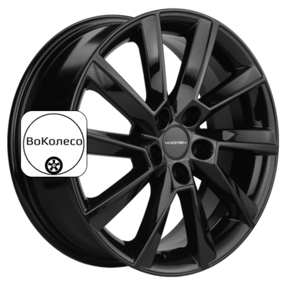 6x16/5x105 ET39 D56,6 KHW1604 (Aveo) Black Khomen Wheels