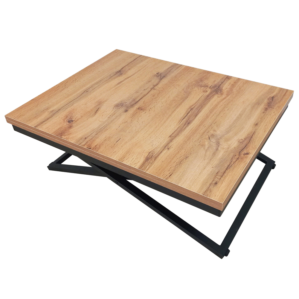 Стол-трансформер Мебелик Манхэттен дуб вотан-черный