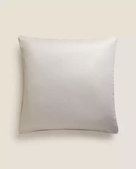 ZARA HOME (500 НИТЕЙ) НАВОЛОЧКА ИЗ ХЛОПКА ПЕРКАЛЬ, СЕРЕБРО