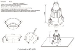 Светильник встраиваемый Crystal Lux CLT 006C1 WH