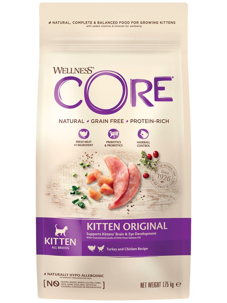 Сухой корм CORE для котят, из индейки с лососем 1,75 кг