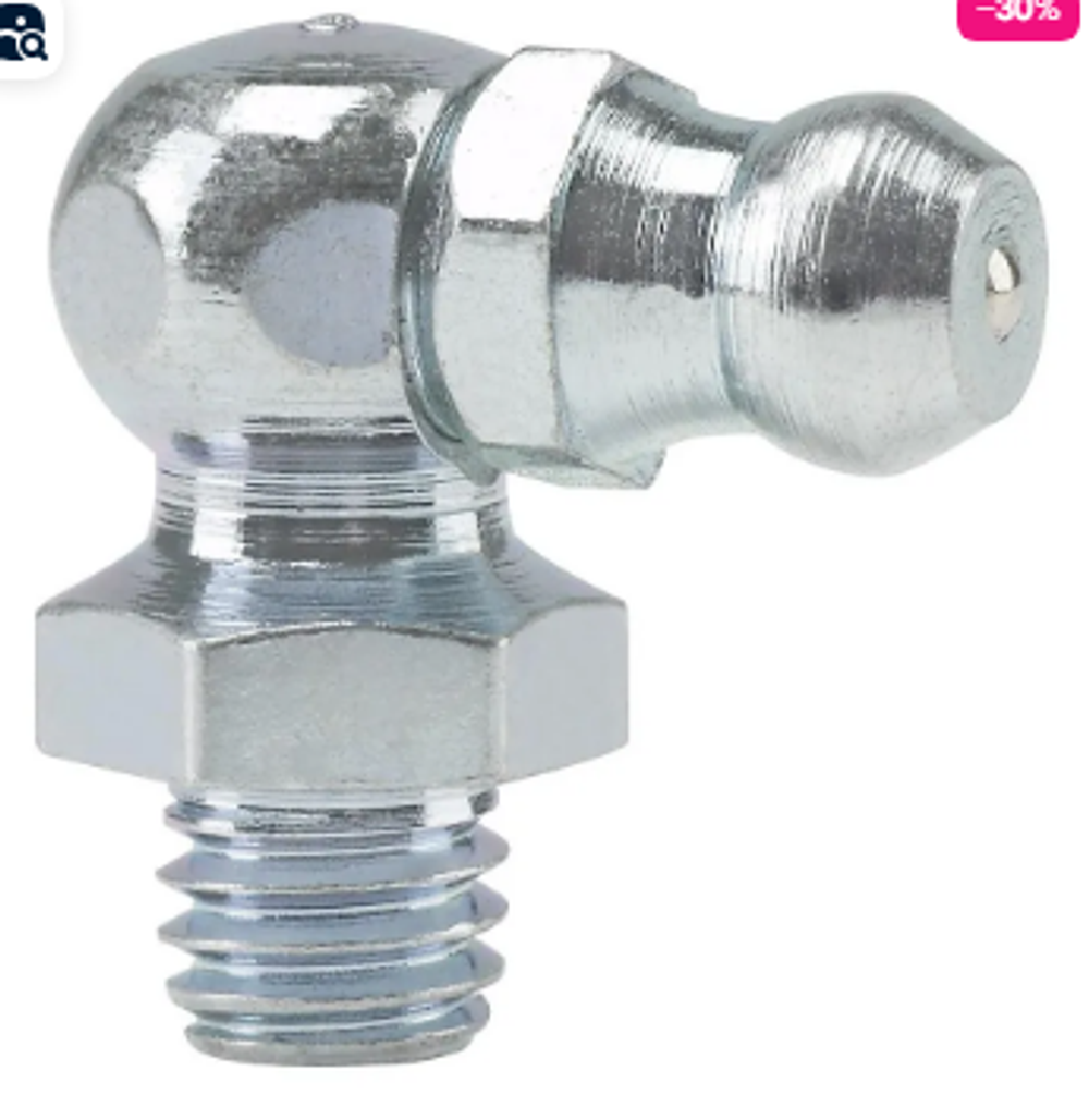 Масленка М  8*1 под углом 90 (уп25\50шт) м151890