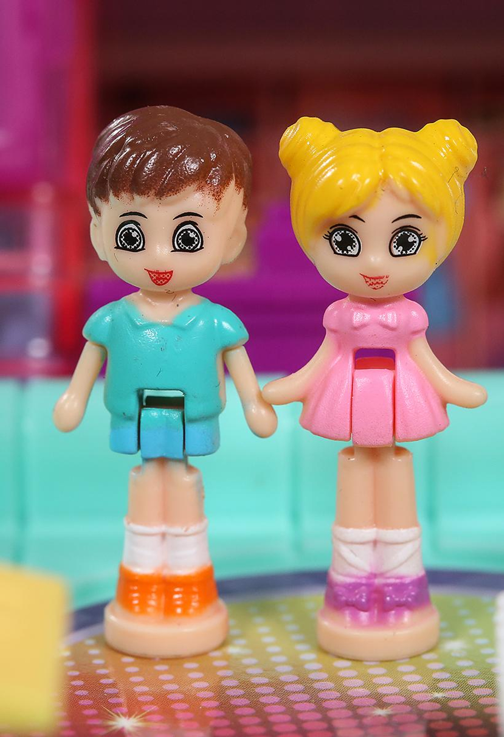 Дом для куклы +2фигурки, коробка QF2916B