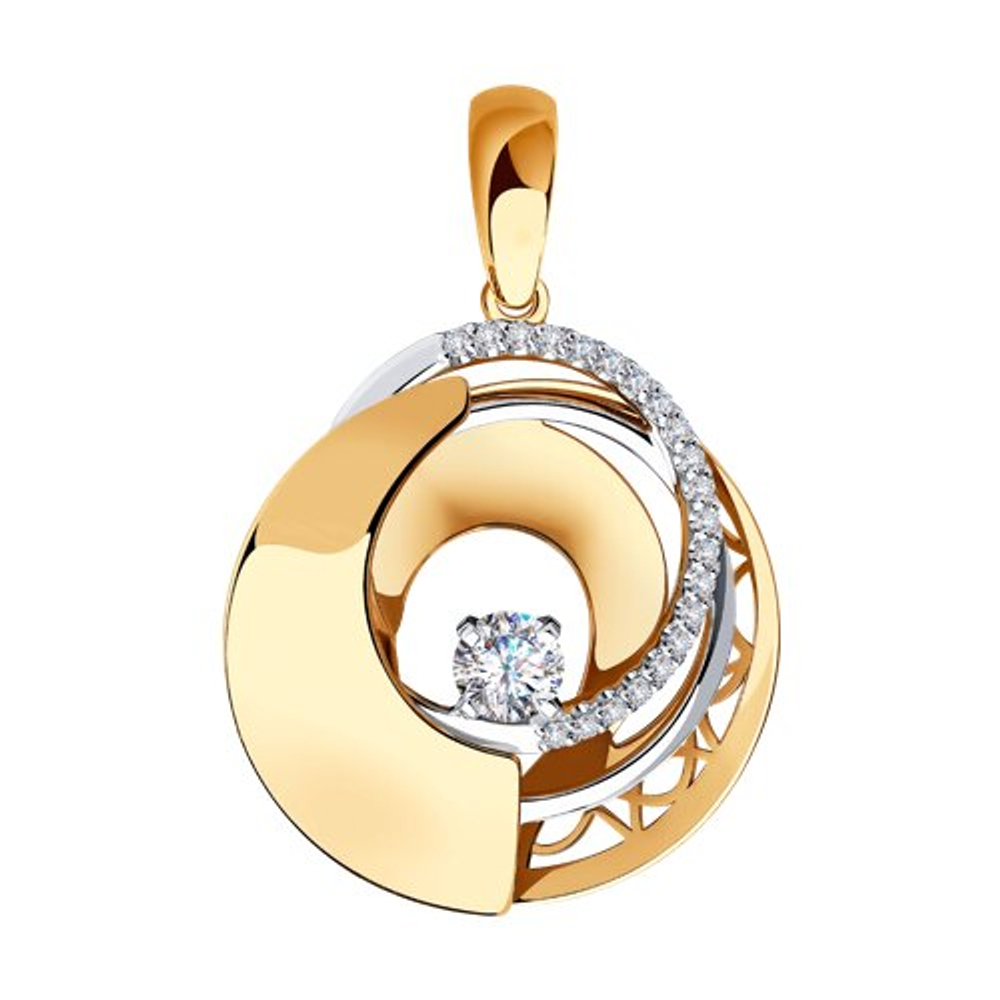 Подвеска из золота с фианитами