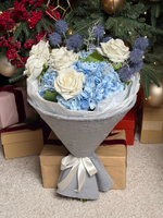 Платье для цветов. Круглая форма. Мех искусственный. Цвет:Серый.