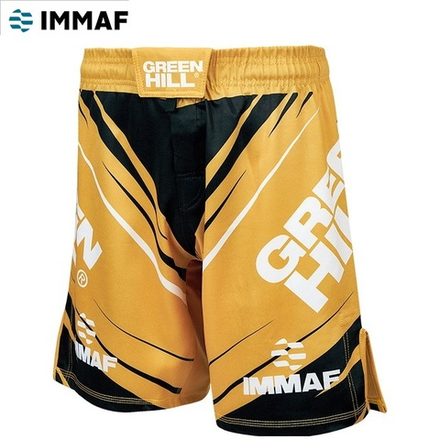 MMI-4022 Шорты MMA SHORT IMMAF approved черно-золотой