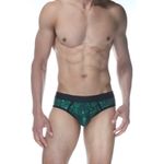 Мужские трусы джоки изумрудные блестящие Don Moris DM102106
