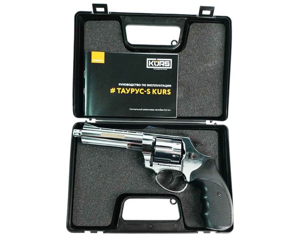 Сигнальный револьвер Taurus-S Kurs (Smith &amp; Wesson 4,5”) 5,5 мм под 10ТК, хром