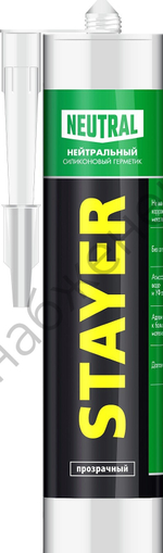 STAYER 260 мл прозрачный, Силиконовый нейтральный герметик, MASTER (41217-2)