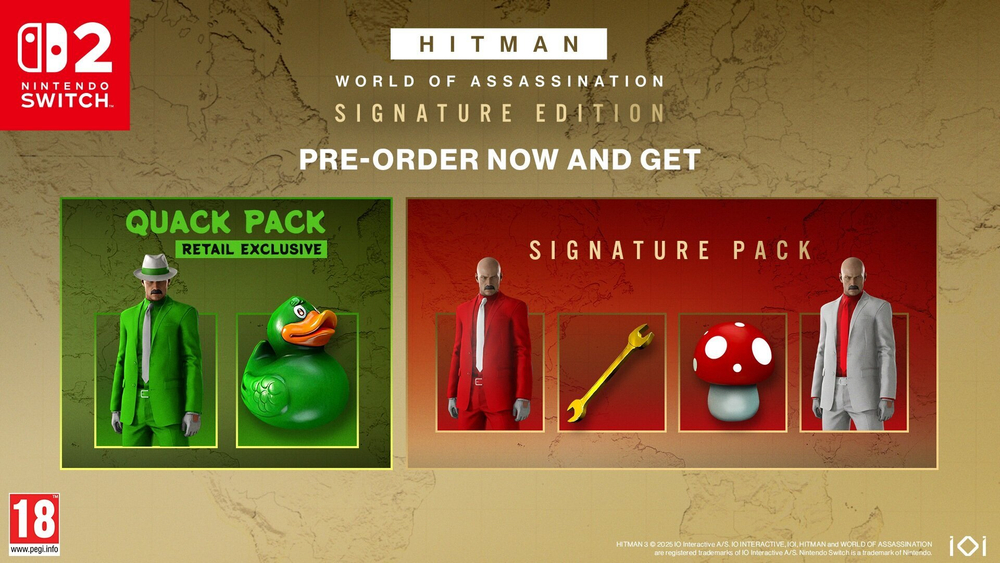 Hitman World of Assassination Signature Edition (ключ-карта для Nintendo Switch 2, интерфейс и субтитры на русском языке)