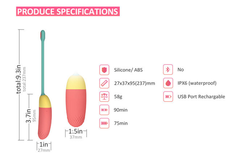 Magic Motion Виброяйцо силиконовое Magic Vini Lite (Цвет: Разноцветный)