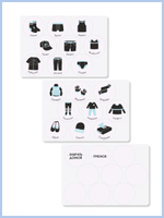 Наклейки в садик 21×15 для мальчиков (black) 27 шт