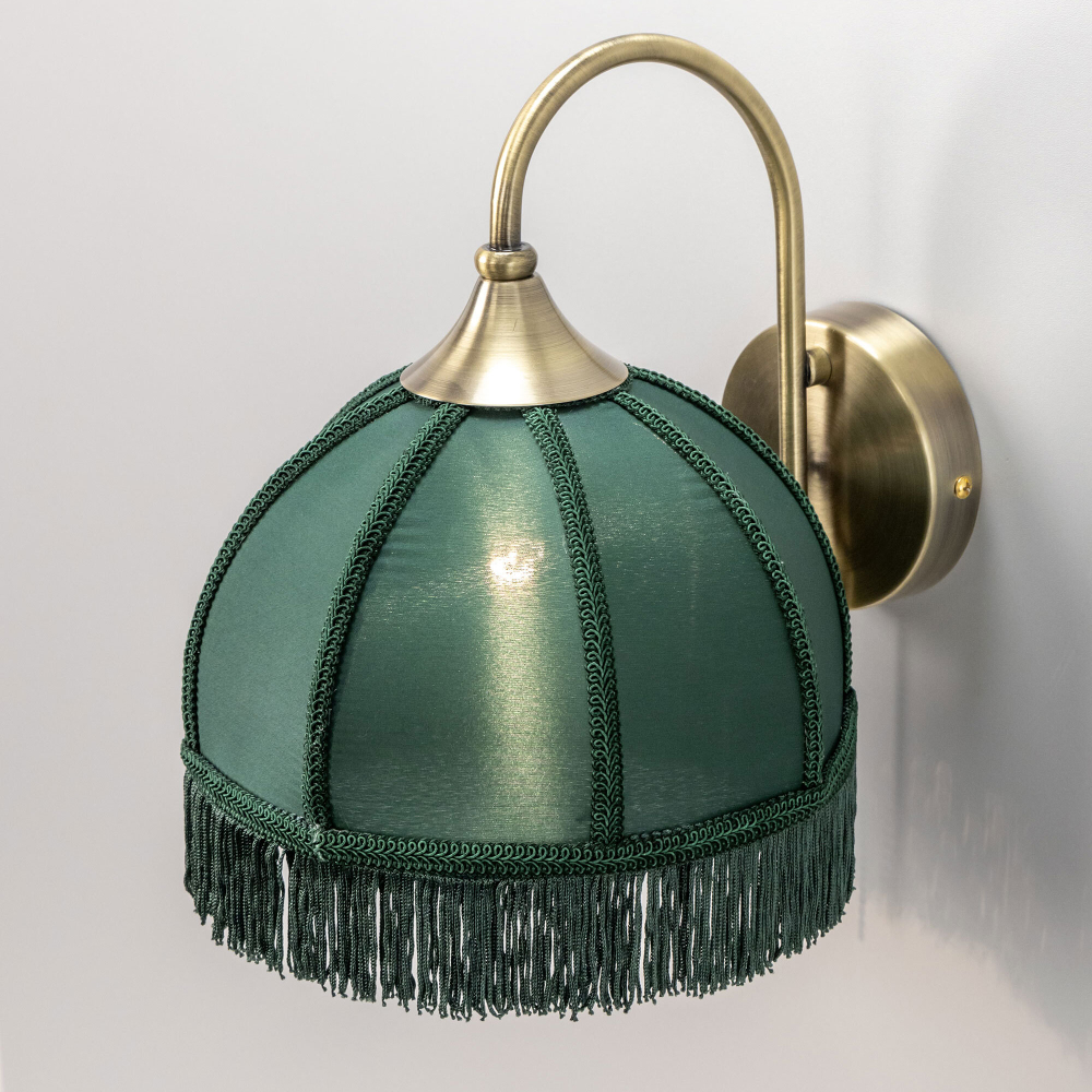 Citilux Базель CL407312 Бра с зелёным абажуром и выключателем