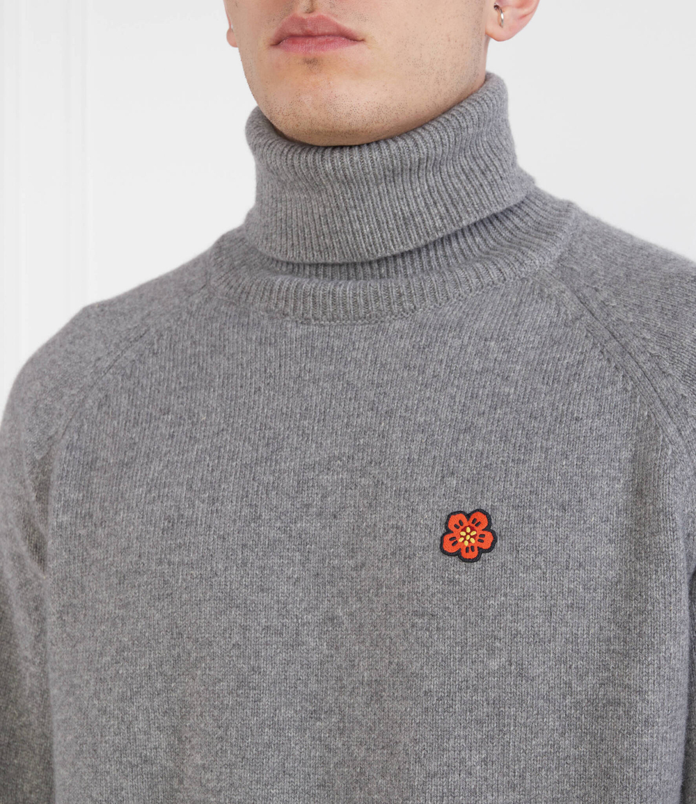 Хлопковый свитер Kenzo - серый(FD65PU4283LC)