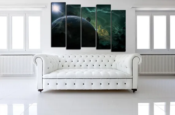 Модульная картина "Затмение в космосе"