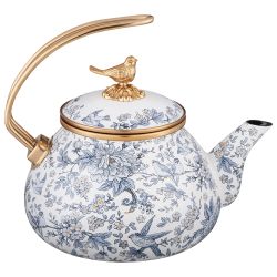 ЧАЙНИК ЭМАЛИРОВАННЫЙ LEFARD, СЕРИЯ ROYAL GARDEN, 2,2Л ПОДХОДИТ ДЛЯ ИНДУКЦИОН.ПЛИТ