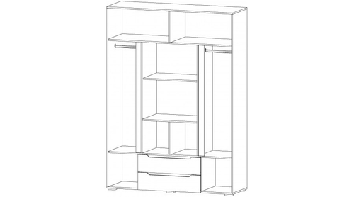 Британа Шкаф 4 ств. 2 ящика Кашемир