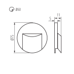 Подсветка стены снизу KANLUX ERINUS LED O B-WW