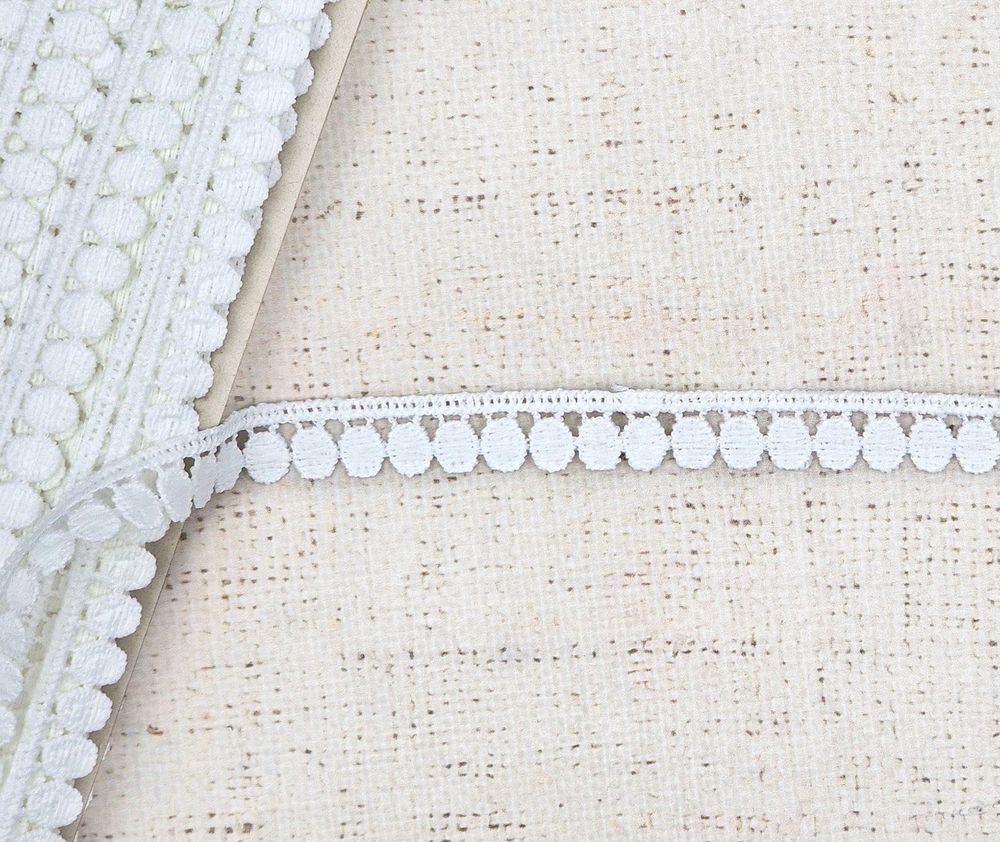 Кружево плетеное, ш. 1,5 см, молочный