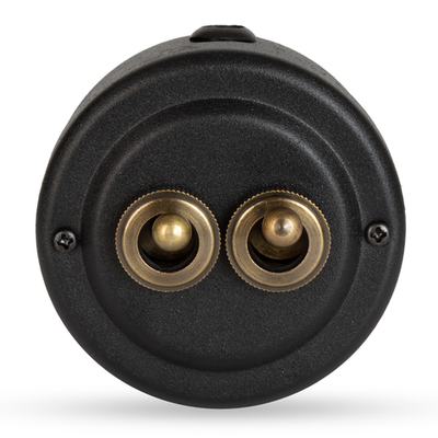 Переключатель (проходной) ретро поворотный 2 кл. Черный "Black matt" VINTAGE-BRASS 30402-5 / 2 группы света, проходной