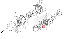 17214-MKP-J00. SEAL, AIR CLEANER LID