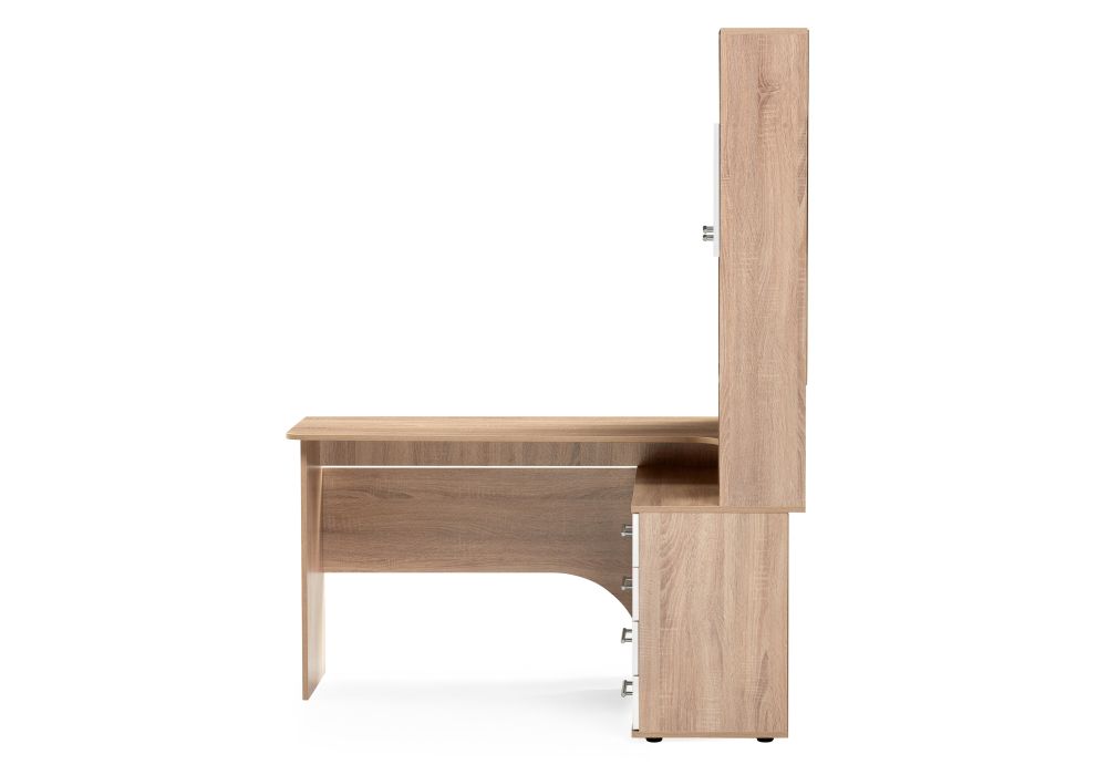 Компьютерный стол КСТ-14П 140х123,5х182,8 правый дуб сонома / белый