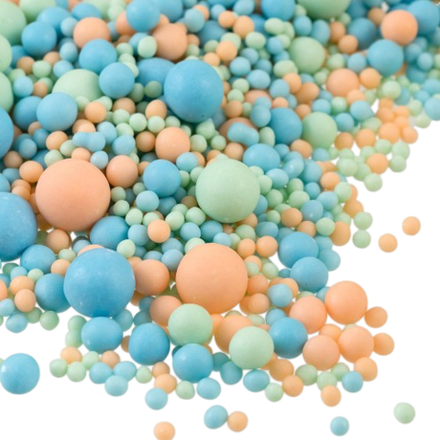 Посыпка "Драже из глазури" (оранжевое/изумруд/голубое) 50г