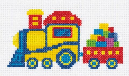 "Klart" набор для вышивания 12-021 "Паровозик" 14.5 х 9 см