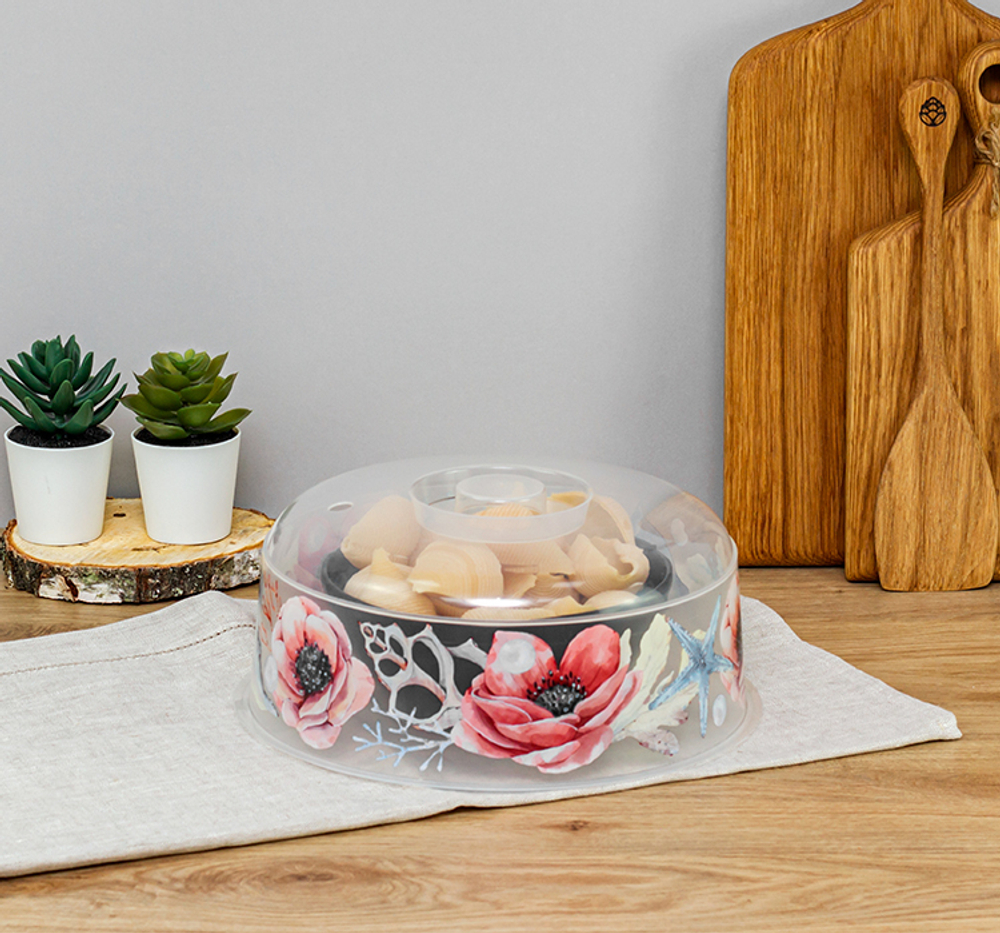 Крышка для разогрева пищевых продуктов в СВЧ-печи ДЕКО D 245мм М1416