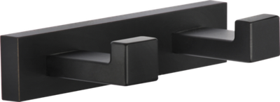 88052-C П/держатель 2 крючка (ЧЕРНЫЙ) GANZER (20/1шт)