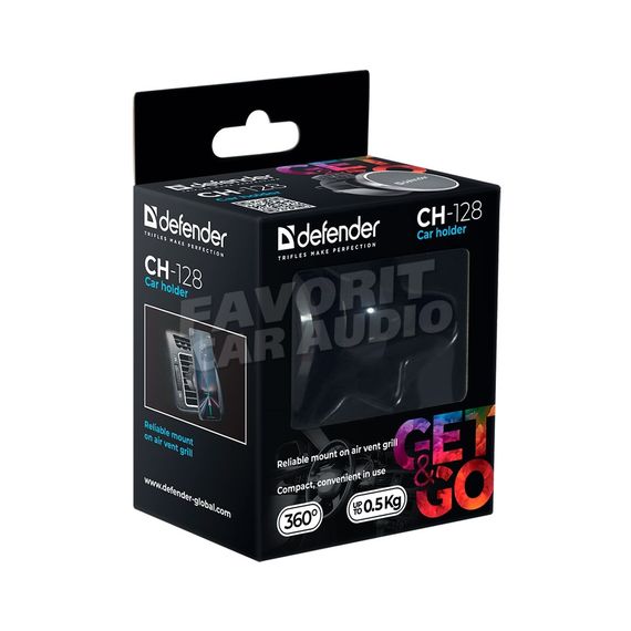 Держатель Defender CH-128 воздуховод шарнир магнит чёрный