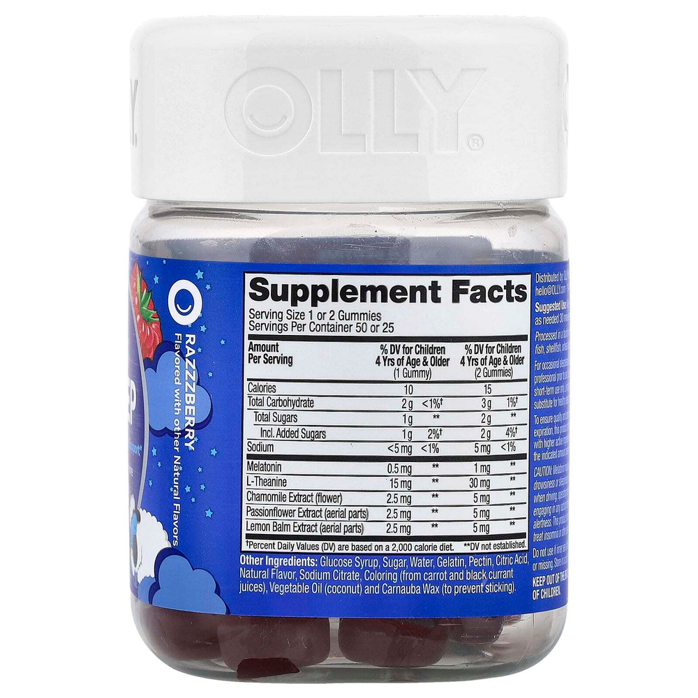 OLLY, Kids Sleep, малина, 50 жевательных таблеток