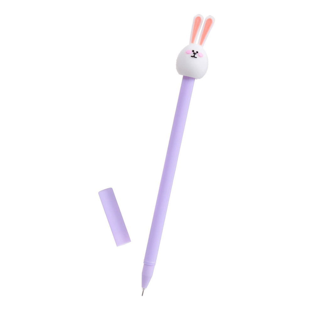 Ручка-прикол Calligrata Зайка, чёрный стержень, гелевая, МИКС