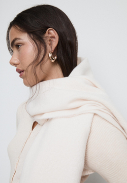 STRADIVARIUS Шарф из начесаных ниток, экрю